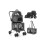 Casart Foldable 3-in-1 Dog Stroller Double Pet Stroller W/ Detachable Carriers 1