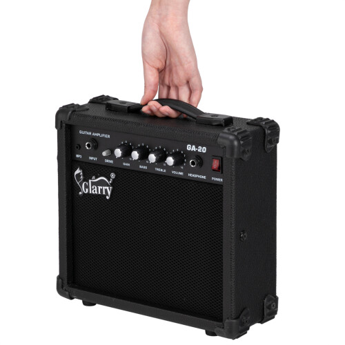 Glarry Mini Guitar Amplifier Practice Guitar 20W Amp & Accessories
