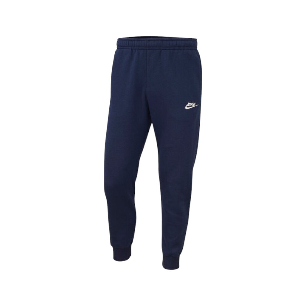 (Jogger, S	) NIKE Club Mens Fleece Tracksuit Hoodie Jogger Navy