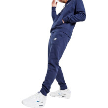 (Full Tracksuit, M) NIKE Club Mens Fleece Tracksuit Hoodie Jogger Navy