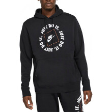 (S) NIKE Mens Fleece Hoodie JDI Hooded Sweatshirt Black