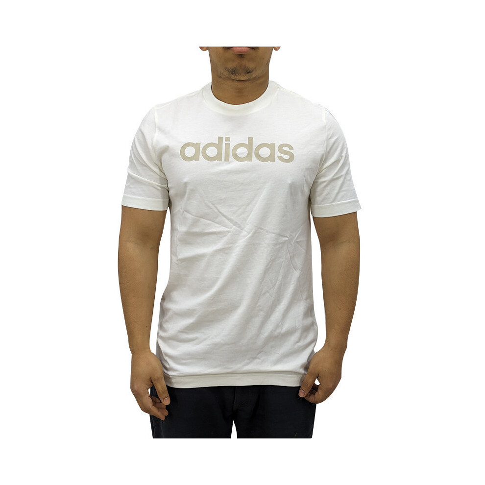 (XL) ADIDAS IS1345 Mens T Shirts Jersey Linear Logo White