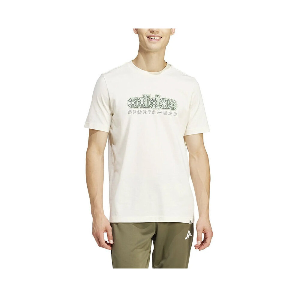 (XL) ADIDAS IS2883 Mens T Shirt SPW Growth Graphic Beige