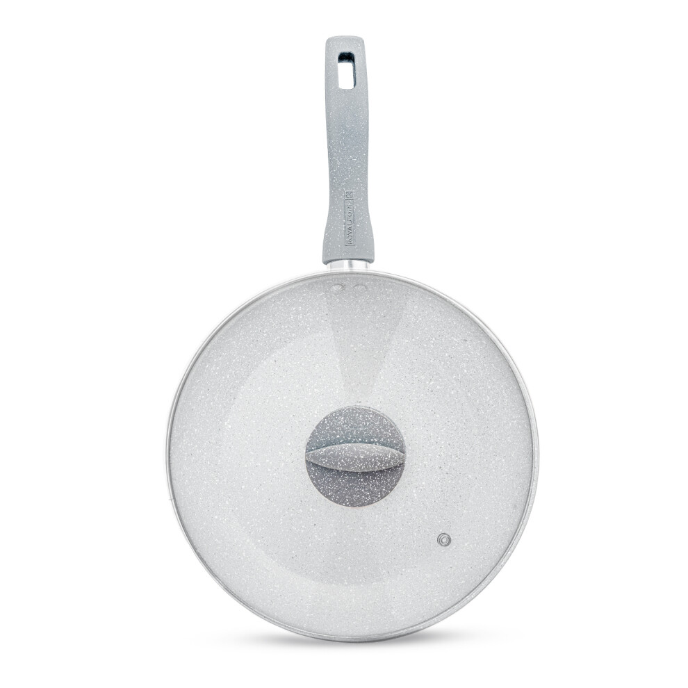 (26 CM) Royalford FryPan with Lid,Granite NonStickCookware