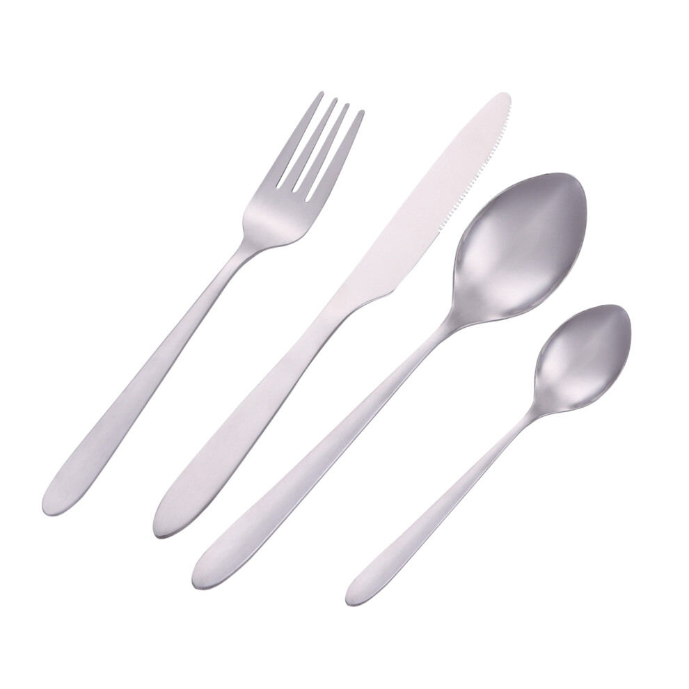 Royalford StainlessSteel Cutlery Set16Piece DishwasherSafe Matt Finish