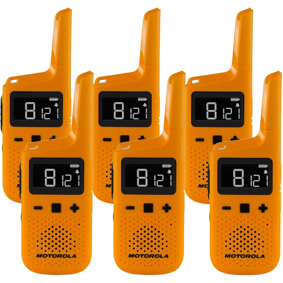 (Six) Motorola T72 PMR Weatherproof IP54 Walkie Talkie