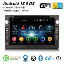 64GB Android 13 CarPlay Car Stereo GPS For VW Passat Jetta GOLF 4 T4/T5 Polo Skoda SEAT DAB+ WiFi SWC Bluetooth 5.0
