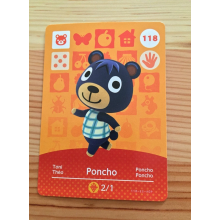 Animal Crossing Amiibo Cards ~118 Poncho