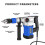 1080W Hammer Drill, Impact Drill Electric Cored Rotary Hammer Drill with Drill Bits Set Case SDS Plus Variable Speed 3 Functions Powerful DIY Tool 6