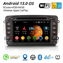 64GB Android 13 CarPlay Car Stereo GPS For Mercedes BENZ A/C/CLK/G Class W203 W209 Viano Vito 8-Core DAB+ WiFi SWC BT 5.0