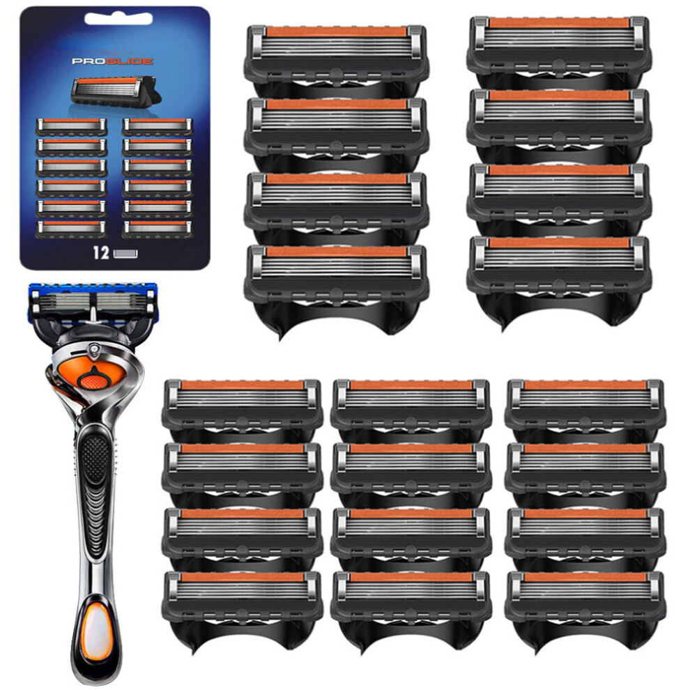 20Pcs For ProGlide Manual Razor Replacement Blade + Shaving Rack 