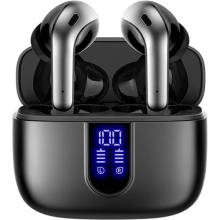 5.3 Bluetooth Headphones LED Power Display with Mic X08 Black