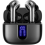 5.3 Bluetooth Headphones LED Power Display with Mic X08 Black 1