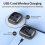 5.3 Bluetooth Headphones LED Power Display with Mic X08 Black 6