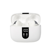 5.3 Bluetooth Headphones LED Power Display with Mic X08 White