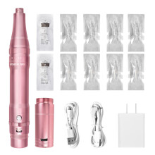Permanent Makeup Tattoo Machine Pen with 10 Needles for Eyebrows Lips
