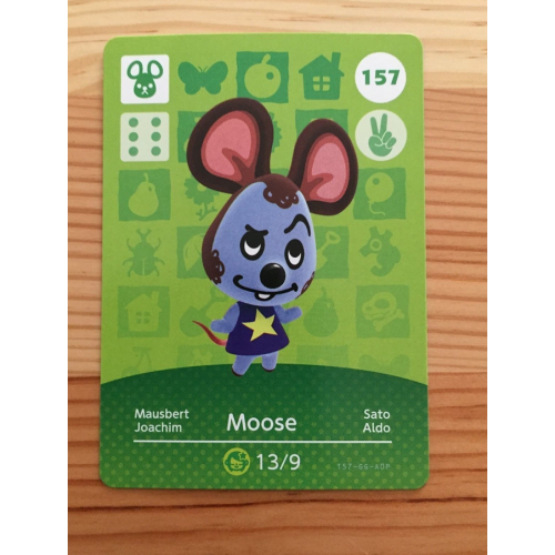Animal Crossing Amiibo Cards ~157 Moose