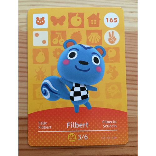 Animal Crossing Amiibo Cards ~165 Filbert