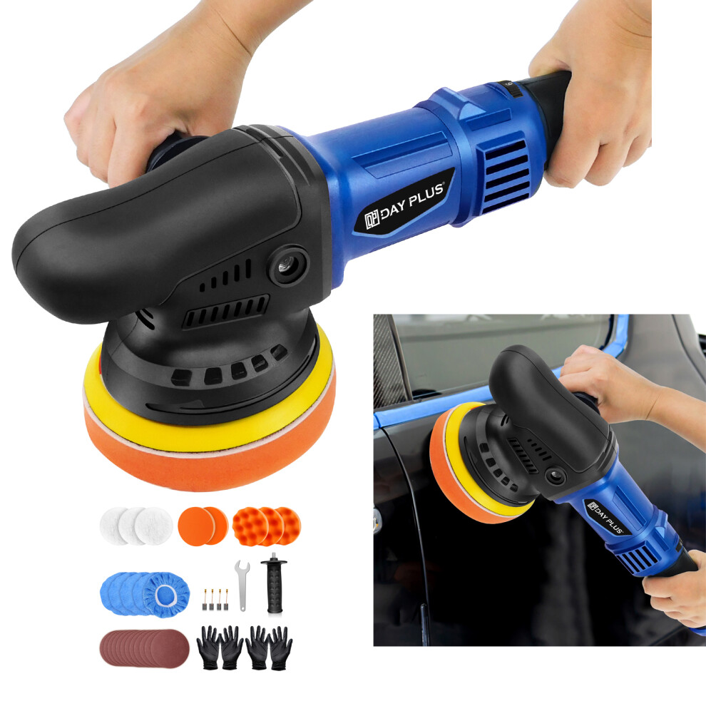 Dual Action Polisher Car Polishers and Buffers Random Orbital Polisher 6 Gear Speed for Furniture DIY Polishing