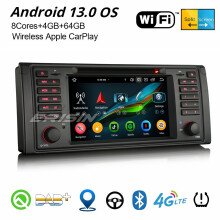 4GB+64GB Android 13 CarPlay Car Stereo GPS Radio For BMW 5 Series E39 M5 Octa-Core DAB+ WiFi SWC Bluetooth 5.0 DSP OBD2