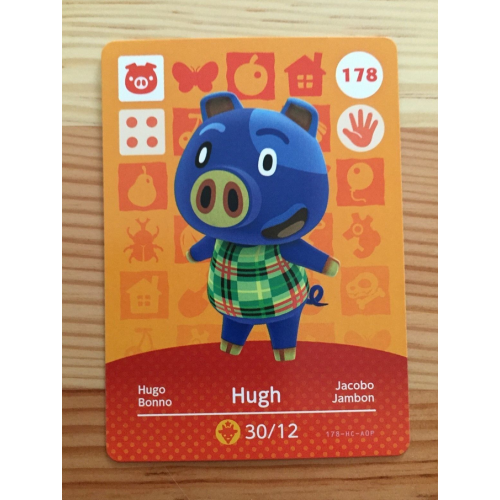 Animal Crossing Amiibo Cards ~178 Hugh