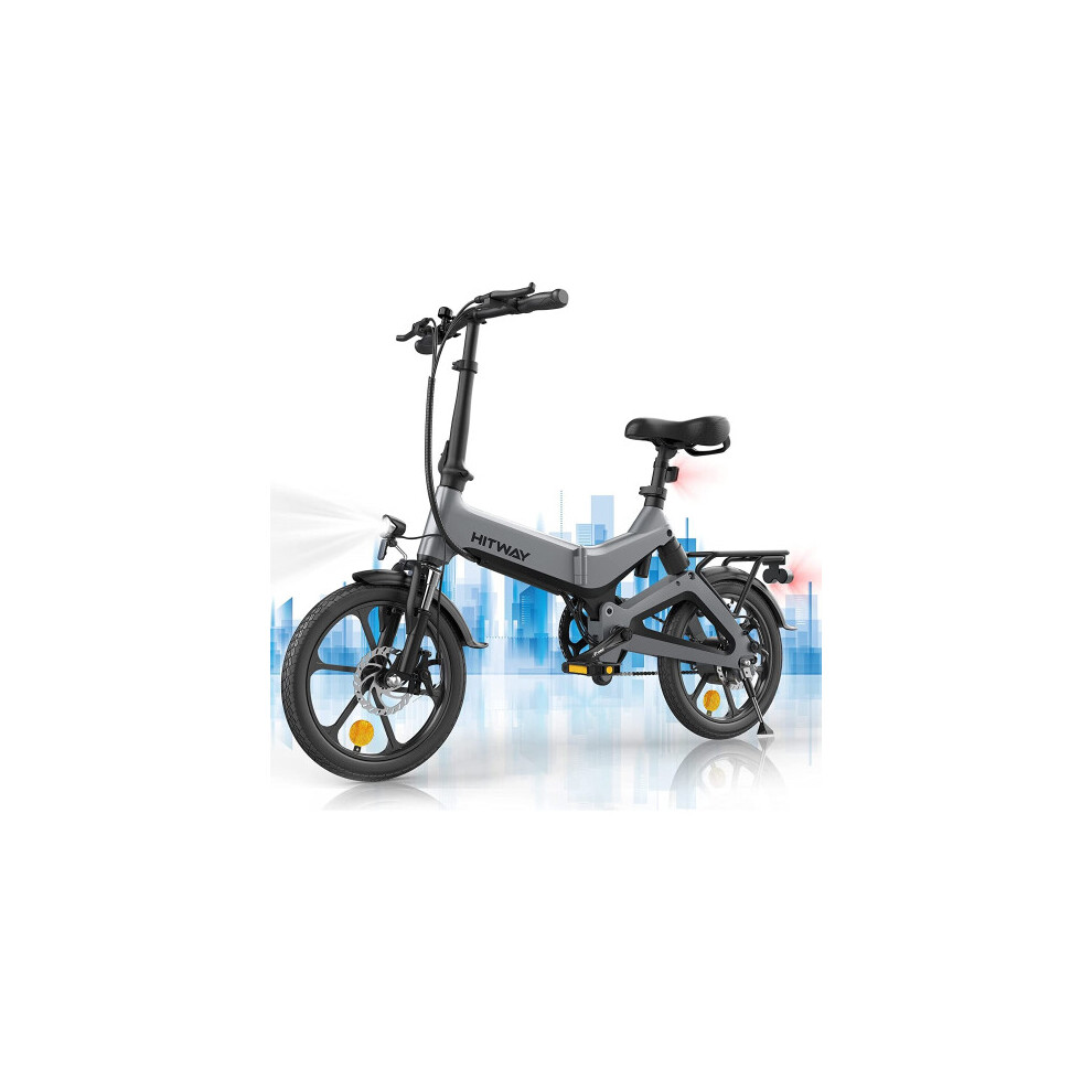 HITWAY E-Bike BK2 Folding Electric Bike 250W 16 Pedelec 35-70km Scope Grey