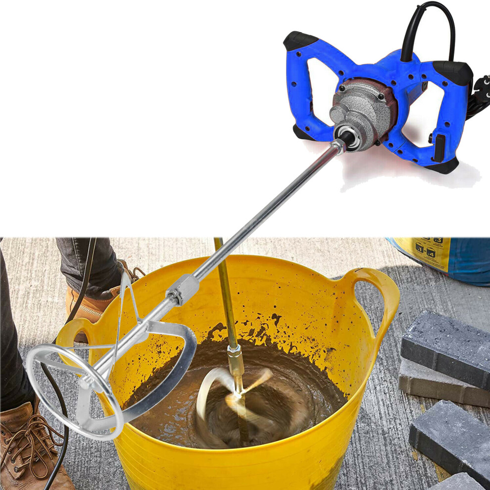 2600W Mortar Mixer Cement Paint Plaster Electric Mixer Machine M14 Stirring Tool Mount Electric Agitator 6 Speed Adjustable 1500RPM