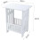 Bedside Table Cabinet Side End Table Nightstand Storage Organizer 2