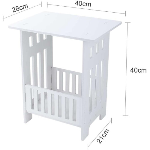 Bedside Table Cabinet Side End Table Nightstand Storage Organizer 1