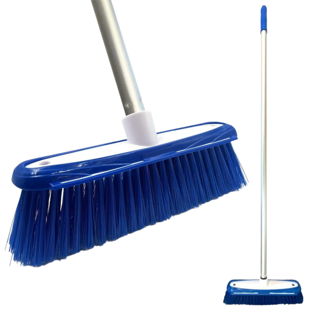 The Dustpan & Brush Store Soft Indoor Broom With Long Handle Sweeping Brush Head Cleaning Floor