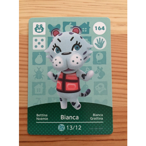 Animal Crossing Amiibo Cards ~164Bianca