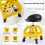 Casart Roller Work Seats Height Adjustable Creeper W/ Tool Tray & 4 Wheels 6