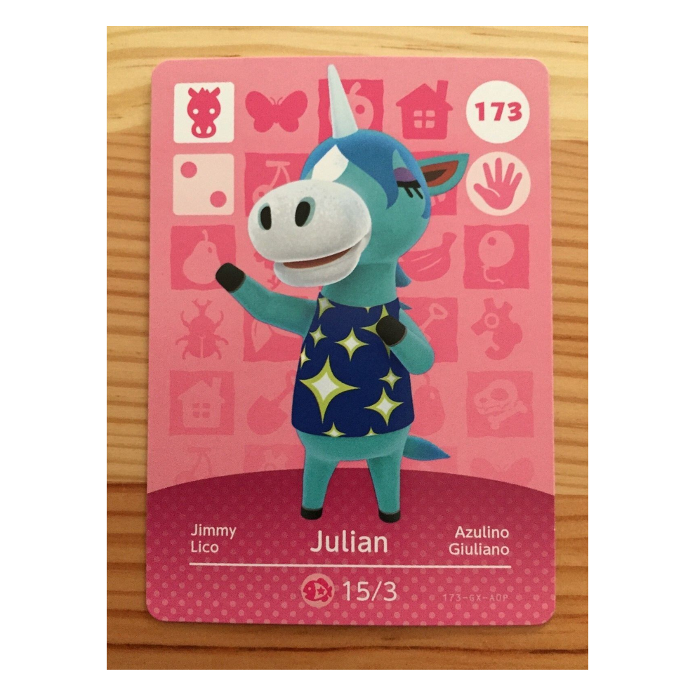 Animal Crossing Amiibo Cards ~173 Julian