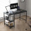 MCC (100CM, BLACK) Chicago study work desk with Shelves Left or Right 3