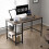 MCC (100CM, DISTRESSED GREY) Chicago study work desk with Shelves Left or Right 3