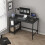 MCC (120CM, BLACK) Chicago study work desk with Shelves Left or Right 4