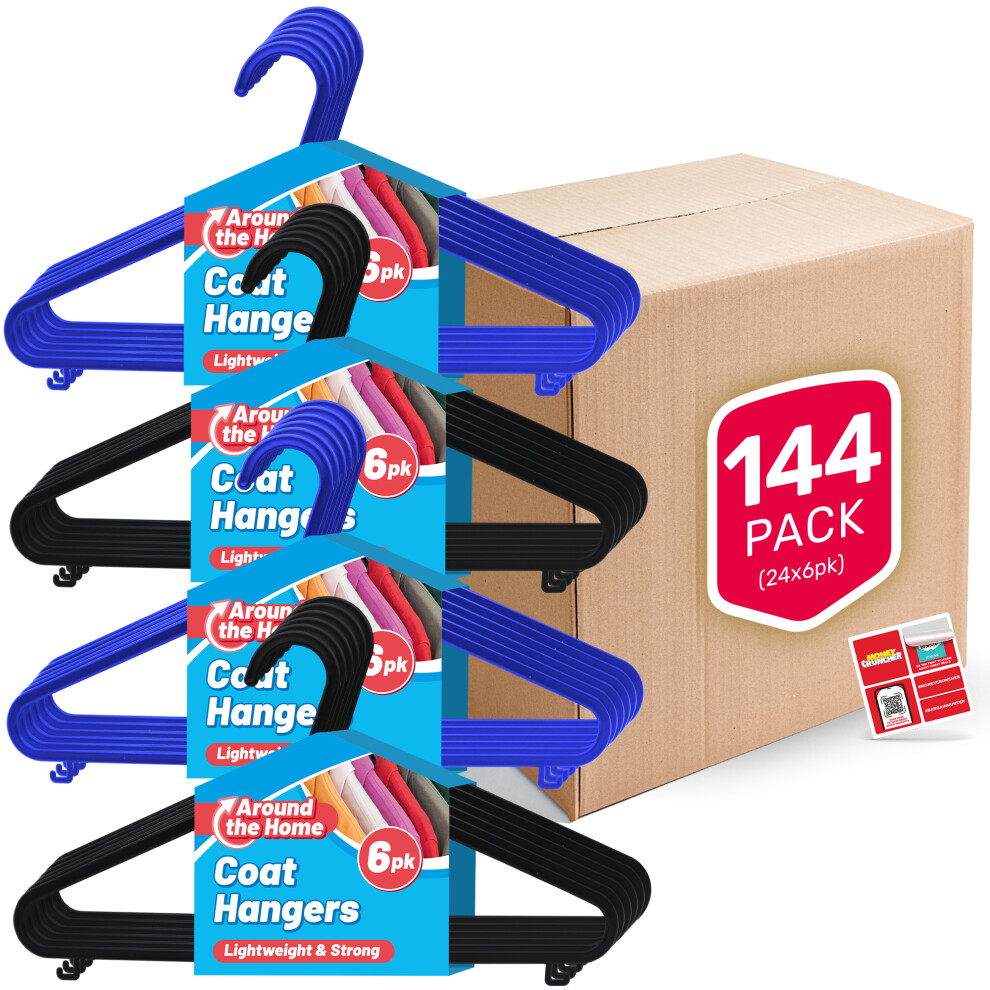 144pk Assorted Coat Hangers for Adult Strong Coat hangers SOL Stickers