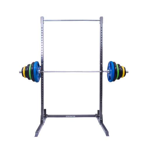 GYM MASTER Olympic Squat Rack Pull Up Bar Weight Lifting Power Cage Rack Bar 2
