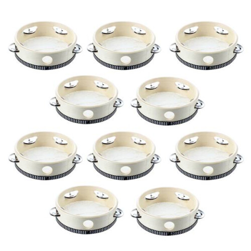 10 Pcs 6 polegadas Musical Tamborine Tamborine Drum Round PercussÃo KTV Party