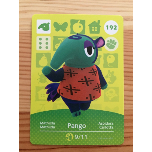 Animal Crossing Amiibo Cards ~192 Pango