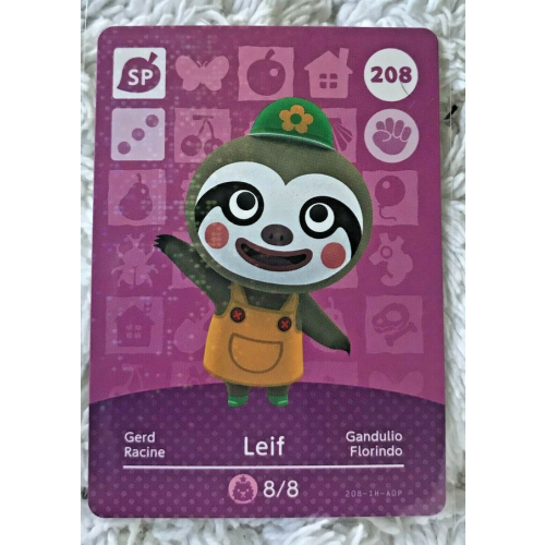 Animal Crossing Amiibo Cards ~208 Leif
