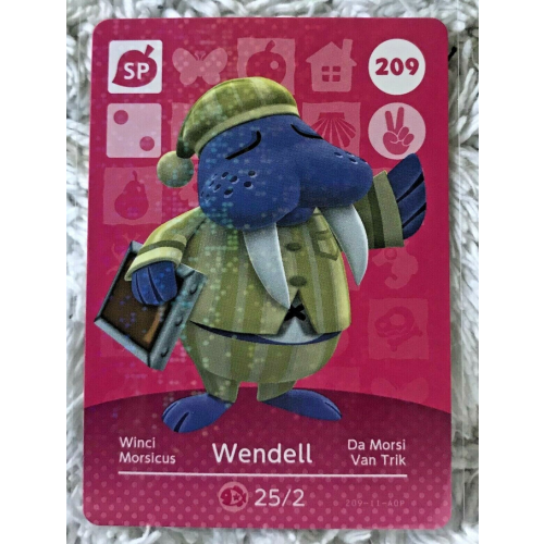Animal Crossing Amiibo Cards ~209 Wendell