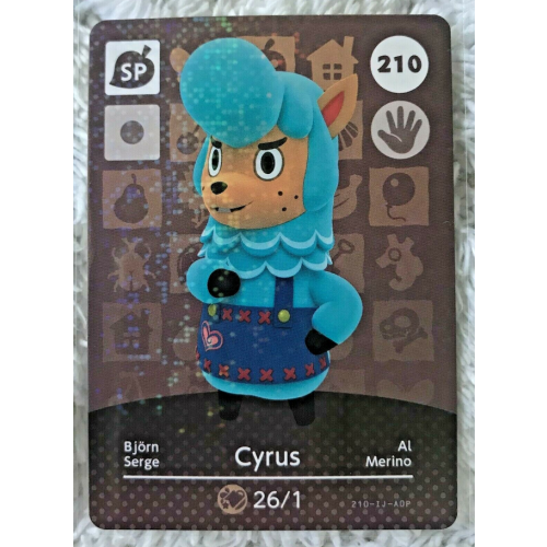 Animal Crossing Amiibo Cards ~210 Cyrus