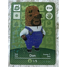 Animal Crossing Amiibo Cards ~214 Don