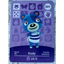 Animal Crossing Amiibo Cards ~221 Kody