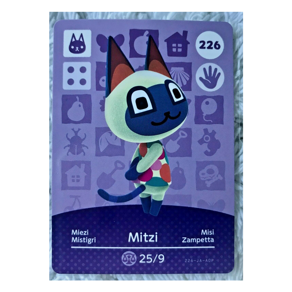 Newjass Animal Crossing Amiibo Cards ~226 Mitzi