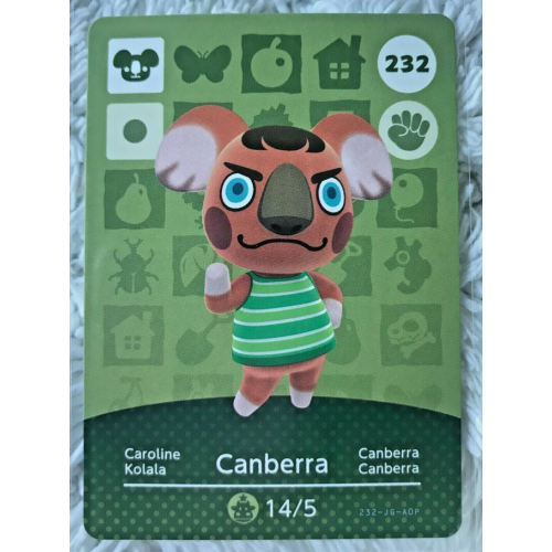 Animal Crossing Amiibo Cards ~232 Canberra