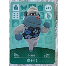 Animal Crossing Amiibo Cards ~241 Hans