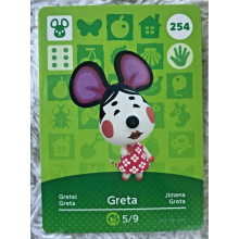 Animal Crossing Amiibo Cards ~254 Greta