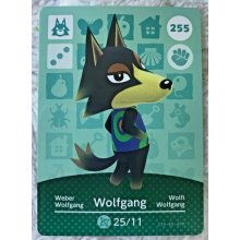 Animal Crossing Amiibo Cards ~255 Wolfgang